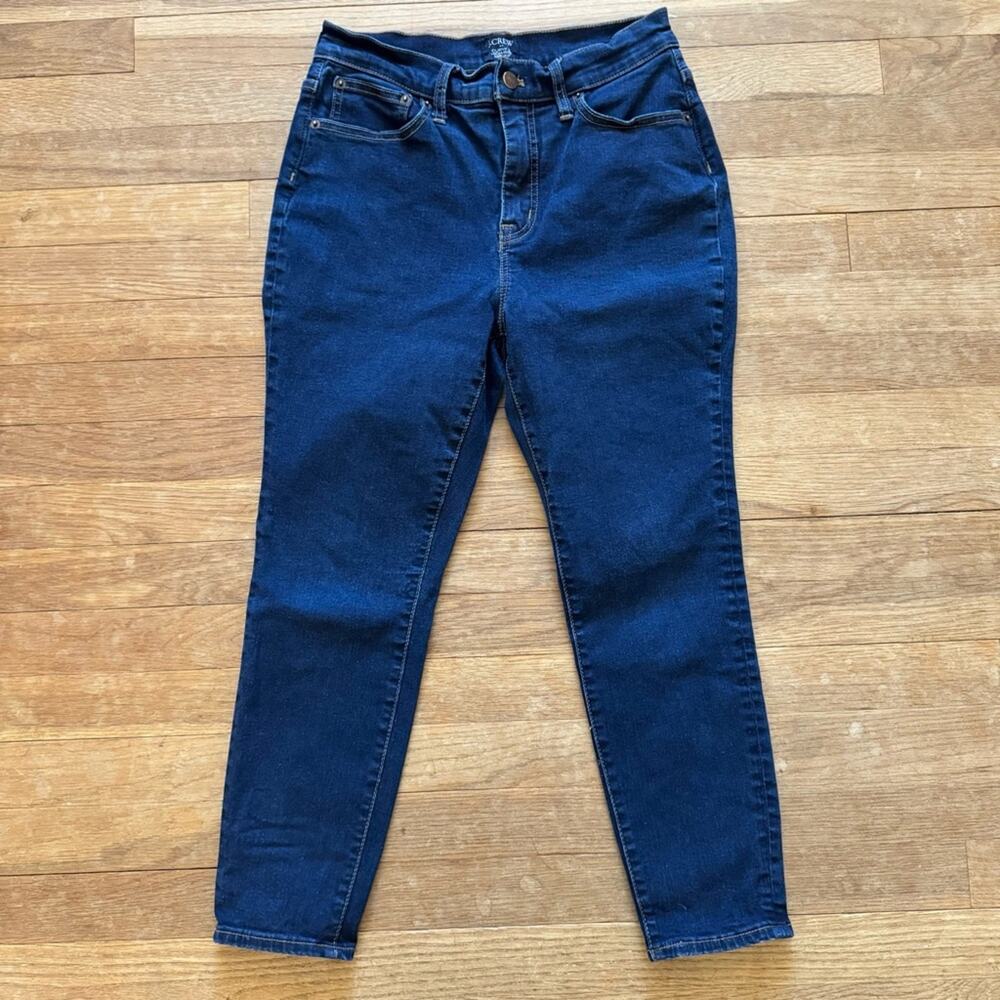 J. Crew curvy high-rise skinny cropped dark wash jeans pants size 2P
 b22